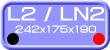 L2 / LN2 規格　W242 x D175 x H190mm