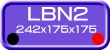 LBN2 規格　W242 x D175 x H175mm