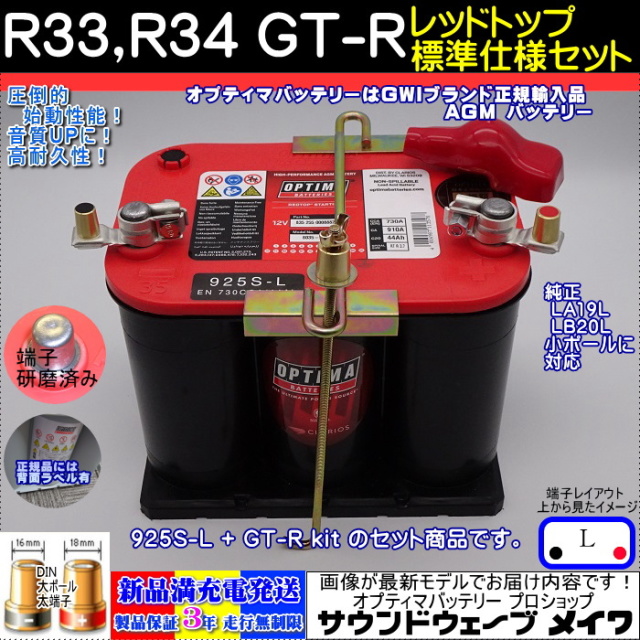 R33,R34 GT-R 標準仕様車用セット オプティマレッドトップ 925S-L